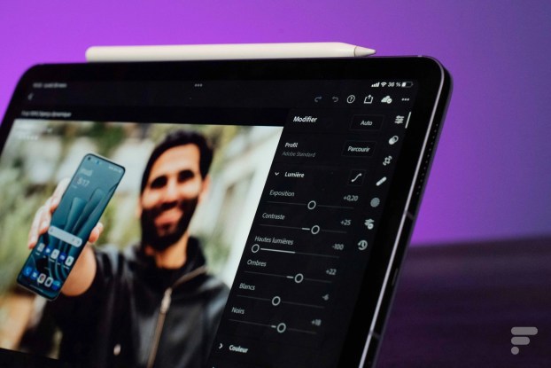 Lightroom tourne rapidement et de manière très fluide sur un iPad Air M1 // Source : FRANDROID - Anthony WONNER