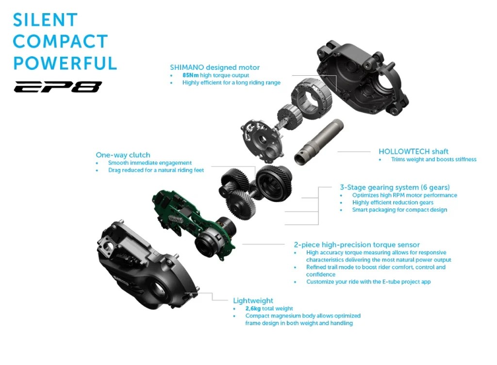 Shimano Esteps 6100 engine exploded