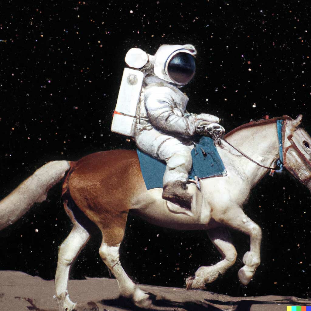 open ai dall-e 2 astronaute cheval