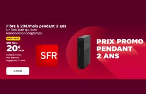 SFR continue de proposer son offre fibre au prix bloqué de 20 €/mois pendant 2 ans SFR continue de proposer son offre fibre au prix bloqué de 20 €/mois pendant 2 ans