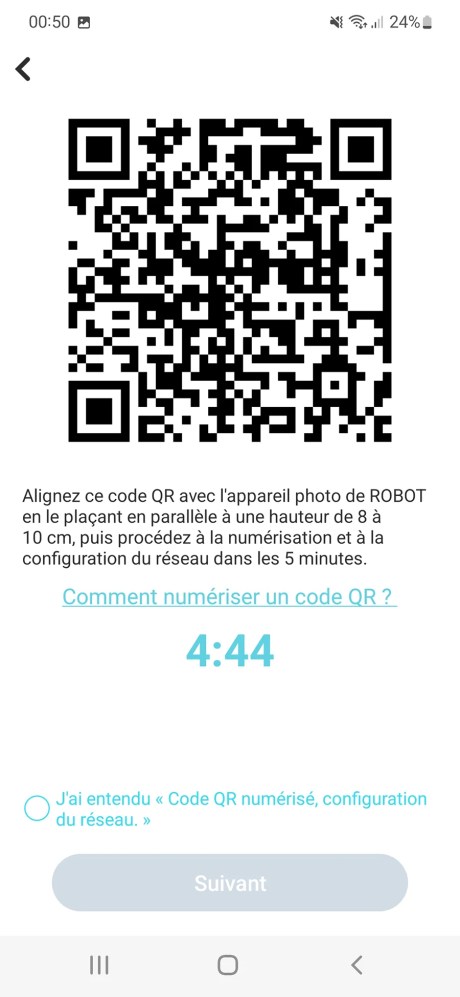 L'app génère alors un QRcode // Source : Yazid Amer - Frandroid