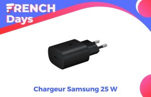 Le chargeur rapide 25 W de Samsung est presque à -50% pour les French Days
