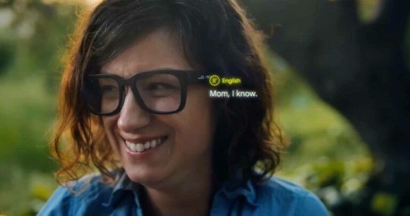 Le prototype de lunettes à traduction de Google // Source : Google