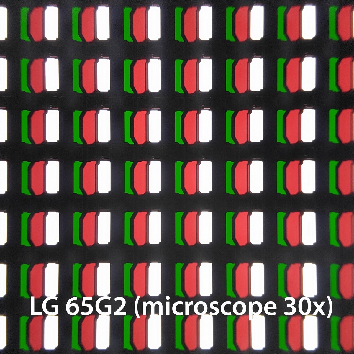 La dalle du G2 au microscope 30x.