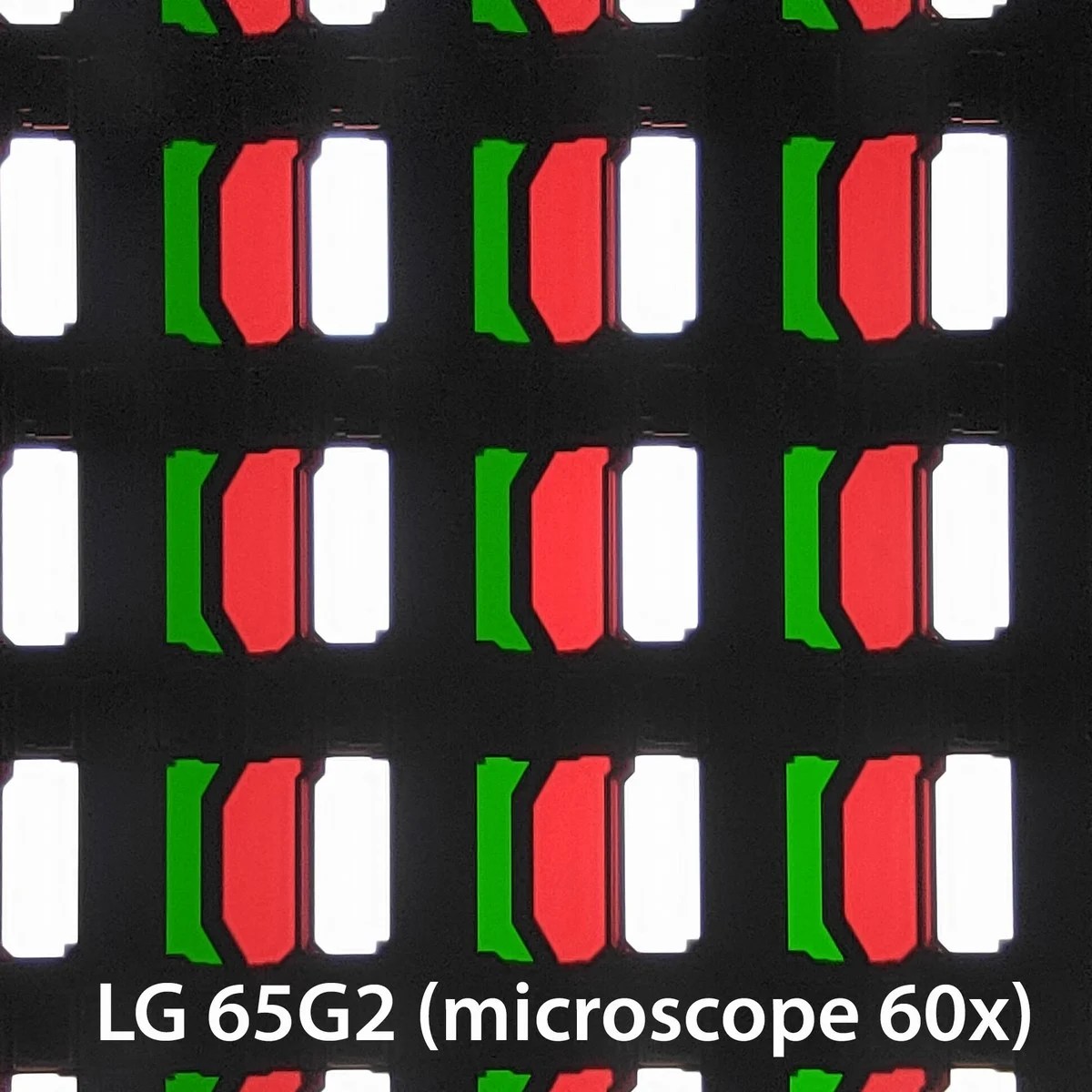 La dalle du G2 au microscope 60x.