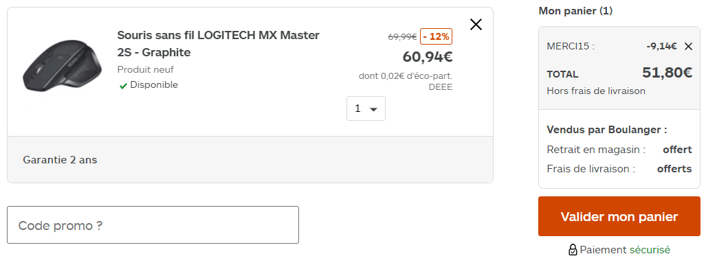 Logitech MX Master 2S: une belle réduction de 20 euros pour cette excellente souris chez Boulanger