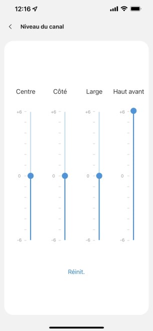 Le volume des principaux canaux peut être ajusté