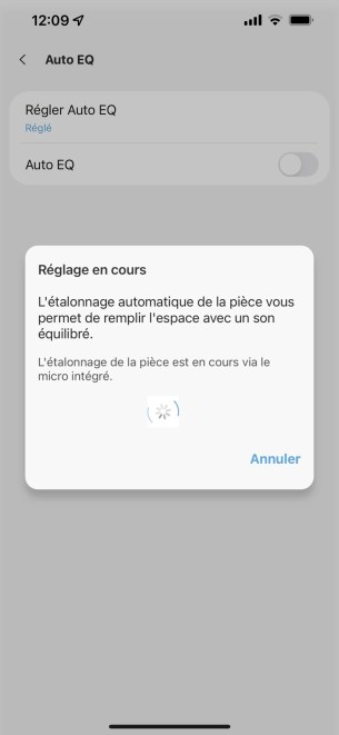 La calibration acoustique est proposée seulement pour le caisson de basses