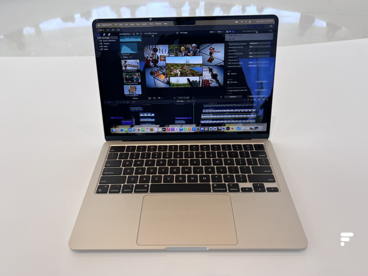 Apple Macbook Air M2 final cut pro