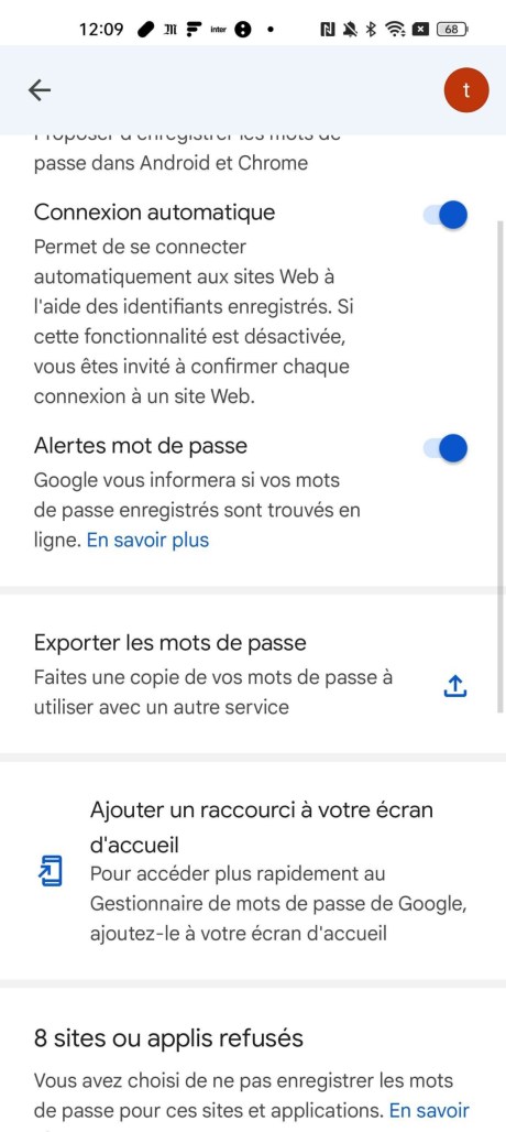 Gestionnaire de mots de passe Google (3)