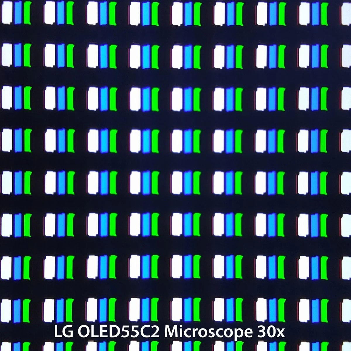 La dalle du C2 au microscope 30x.