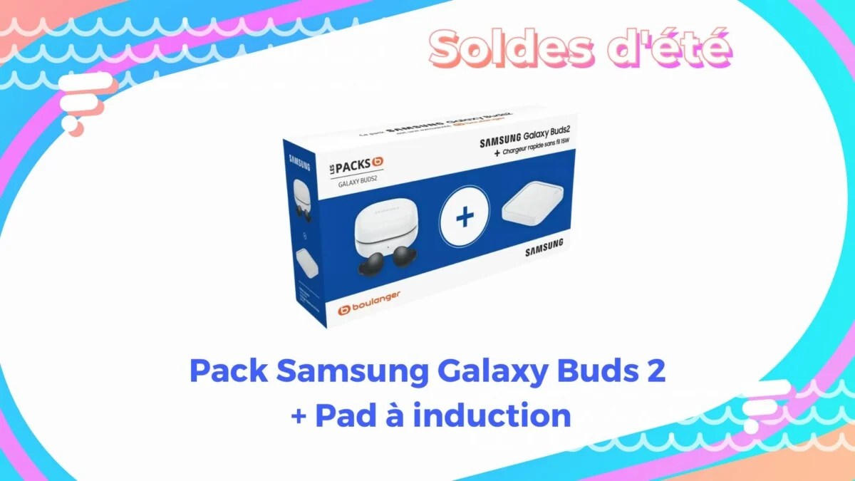 Pack Samsung Galaxy Buds 2  + Pad à induction — Soldes d&rsquo;été 2022