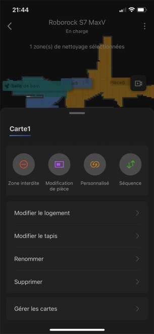 Il est possible d’affiner la carte très finement, jusqu’à indiquer les zones avec tapis // Source : Yazid Amer - Frandroid