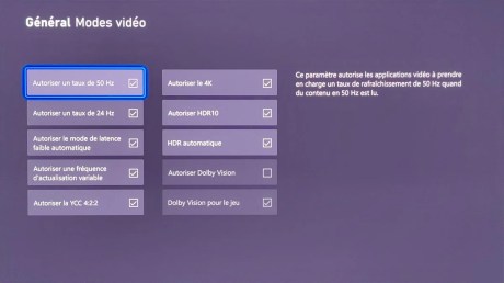 Ok pour l'optimisation VRR et les autres modes mais pas de Dolby Vision.