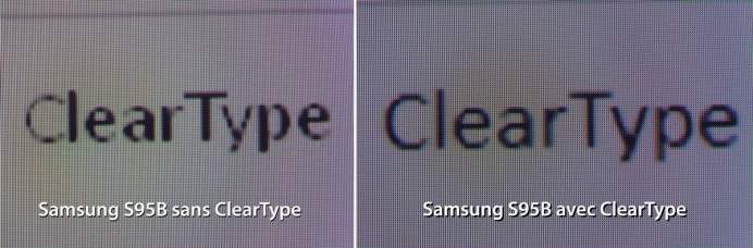 Activez la fonction ClearType si vous utilisez le téléviseur comme moniteur pour un PC.