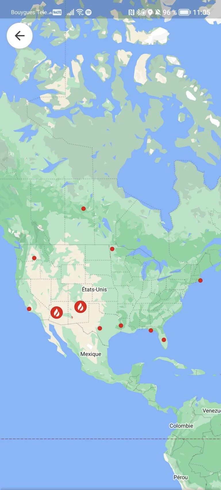google-maps-affichage-incendies-de-forêt