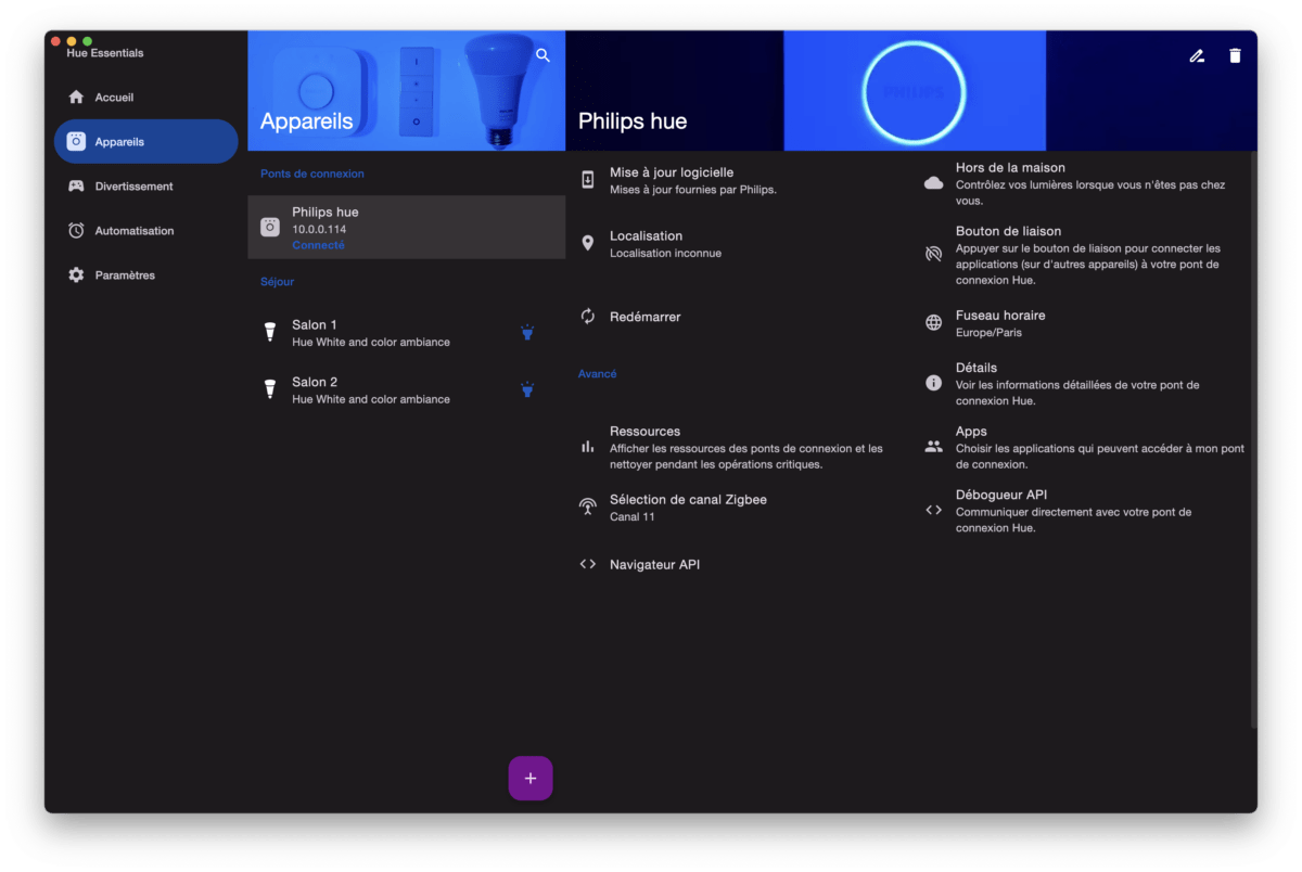  cette app permet de gérer ses éclairages depuis un Mac