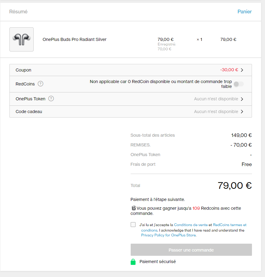 code promo Oneplus Bud Soldes été 2022