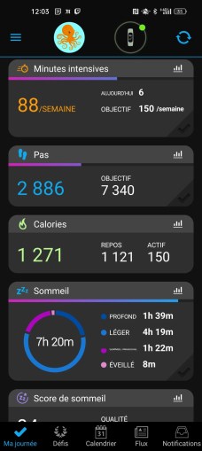 Garmin Connect rassemble un grand nombre de données.