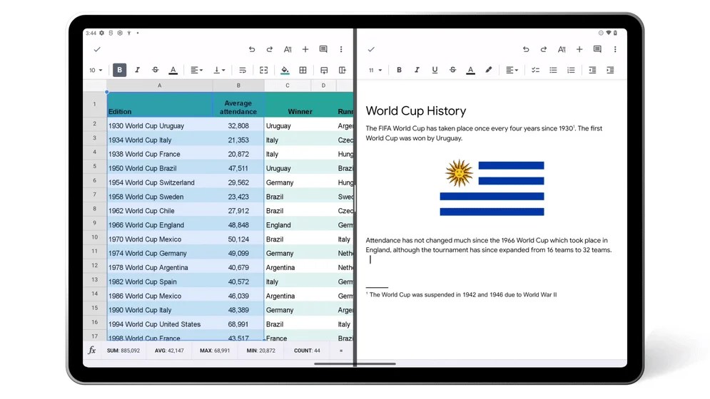 google-workspace-android-12l-multitâche