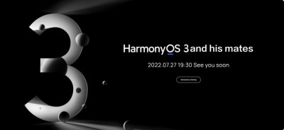 L'invitation à la présentation de HarmonyOS 3 // Source : Huawei