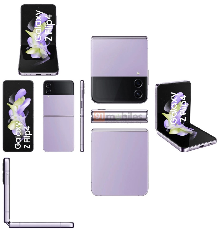 Samsung Galaxy Z Flip 4 Source : Evan Blass / 91Mobiles