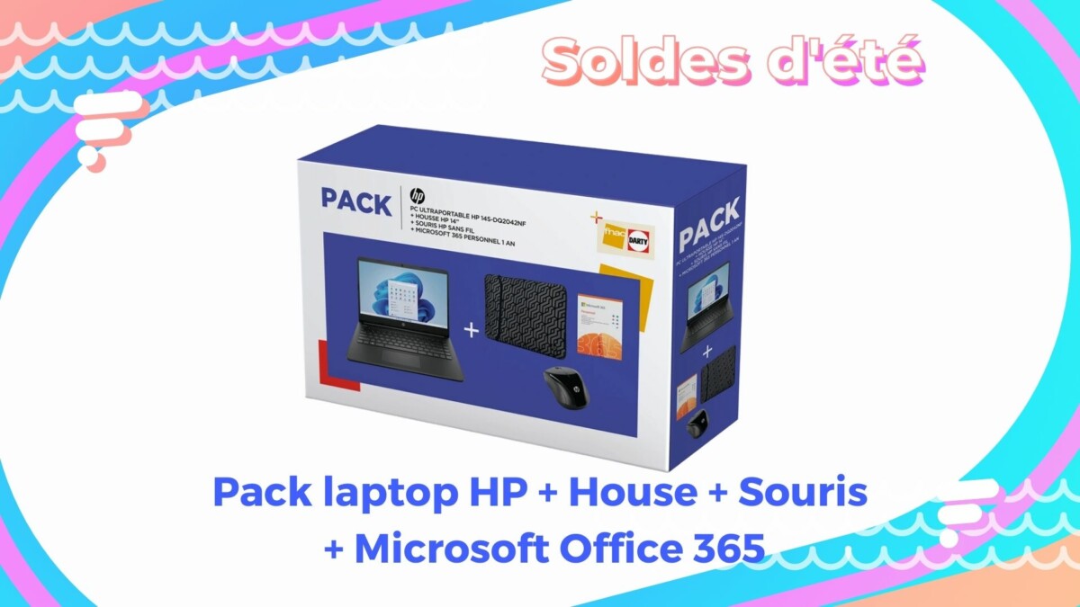 Pack laptop HP + House + Souris  + Microsoft Office 365   — Soldes d&rsquo;été 2022