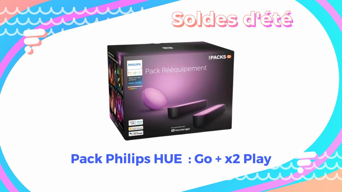 Pack Philips HUE   Go + x2 Play  — Soldes d&rsquo;été 2022 (1)