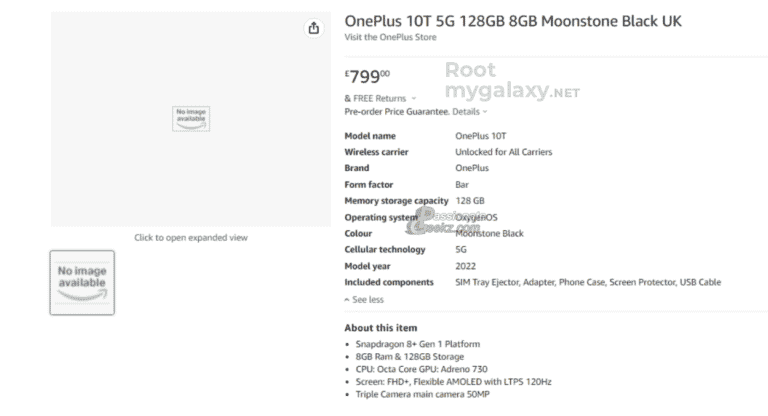Prix oneplus 10T amazon