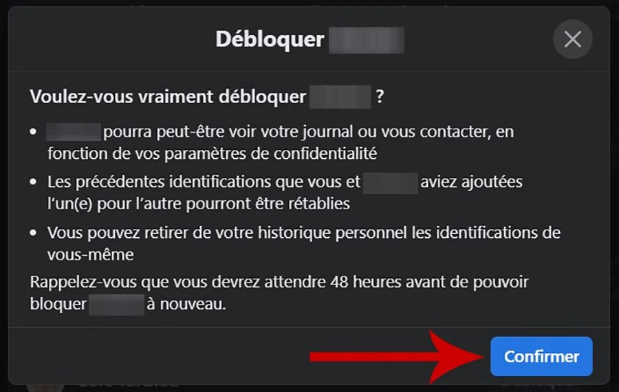 Comment débloquer une personne sur Facebook 08