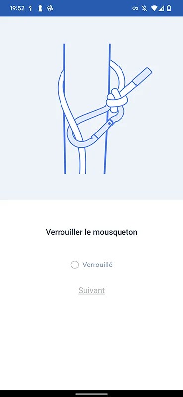 Le mousqueton est une sécurité qui n’est pas à négliger // Source : Yazid Amer - Frandroid