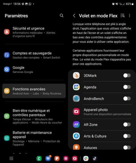 Les fonctions Labs du Samsung Galaxy Z  Fold 4 b