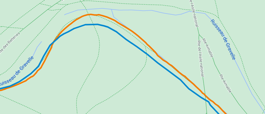 Garmin Forerunner 955 - Tracé GNSS Multibandes vs F645 (1)