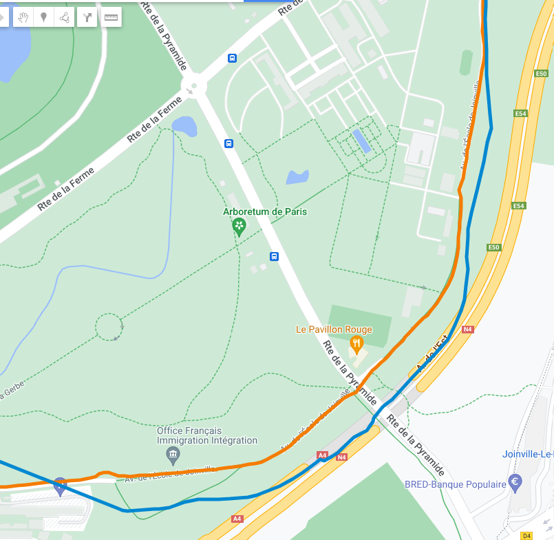 Garmin Forerunner 955 - Tracé GNSS Multibandes vs F645 (2)