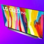 lg oled 48C2 fond violet