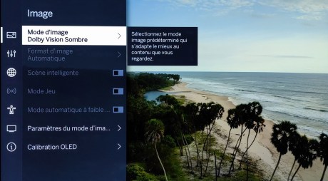 Le téléviseur supporte le format Dolby Vision.