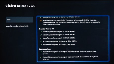 Les encoches vertes signalent une compatibilité.