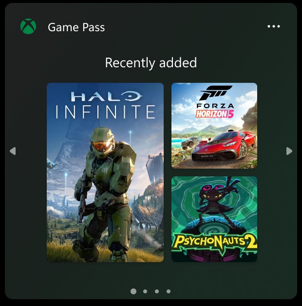 PC Game Pass Widget Windows 11