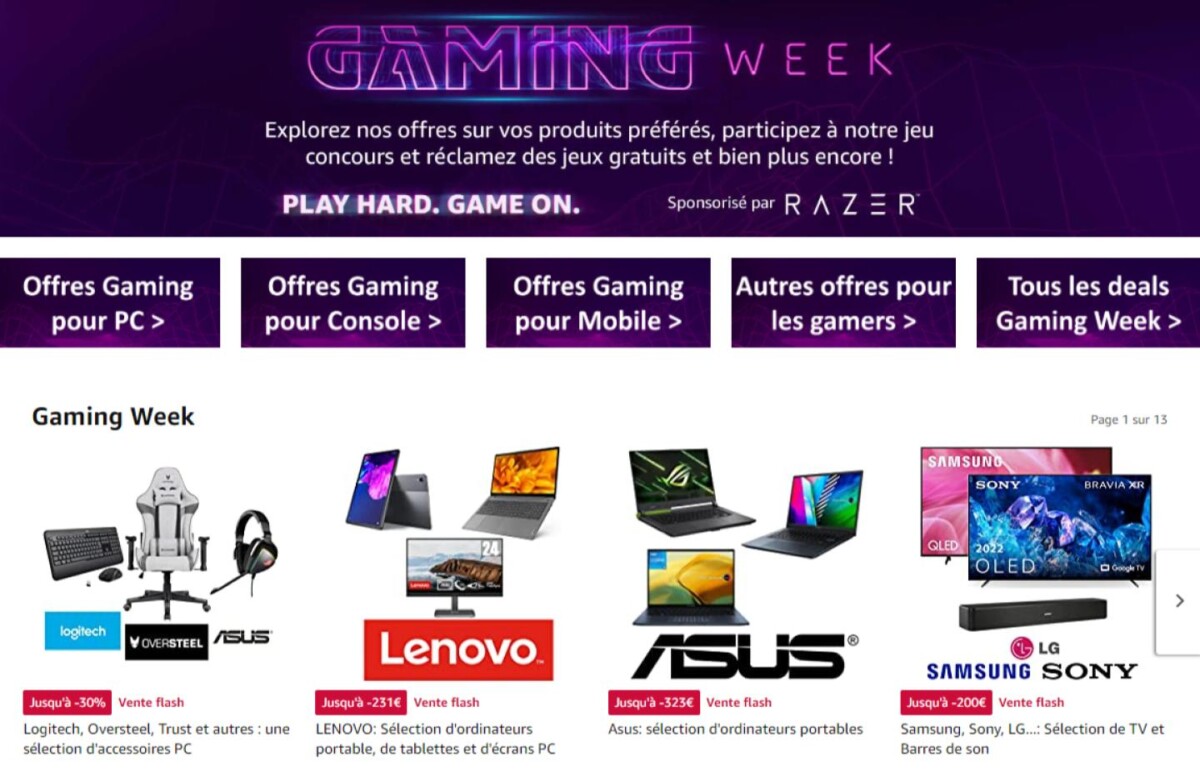 Amazon Gaming Week : les meilleures offres pour un setup gaming à petit prix