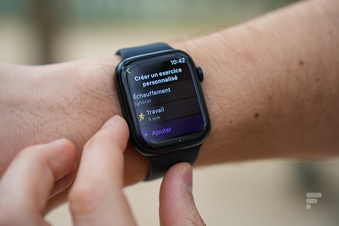 La création d'entraînements personnalisés sur l'Apple Watch Series 8