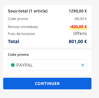 Capture d’écran Asus TUF Gaming Code promo