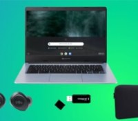 Chromebook Packard bell CB314 + ecouteurs + cle usb + pochette — Bon plans