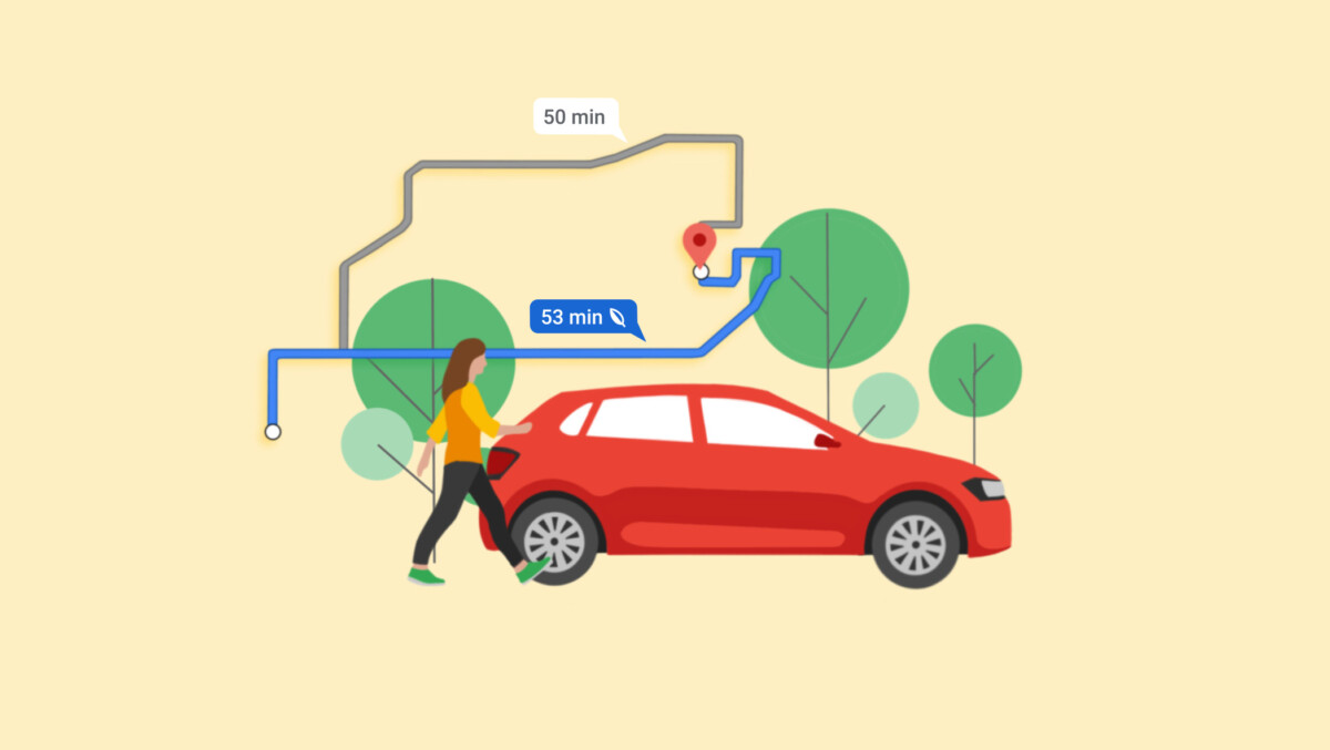 Eco friendly routes Google Maps