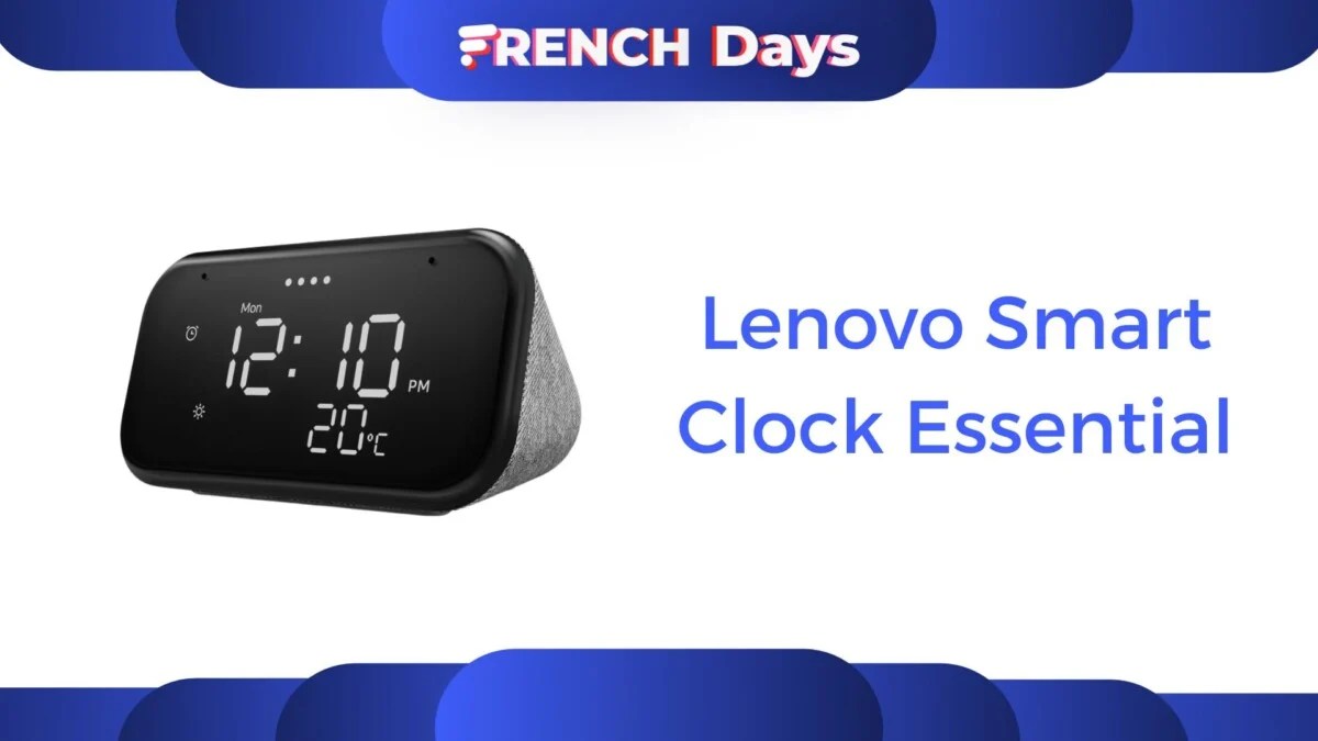 Lenovo Smart Clock Essential French Days back to school 2022