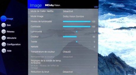 Il y a un mode calibré pour Netflix.