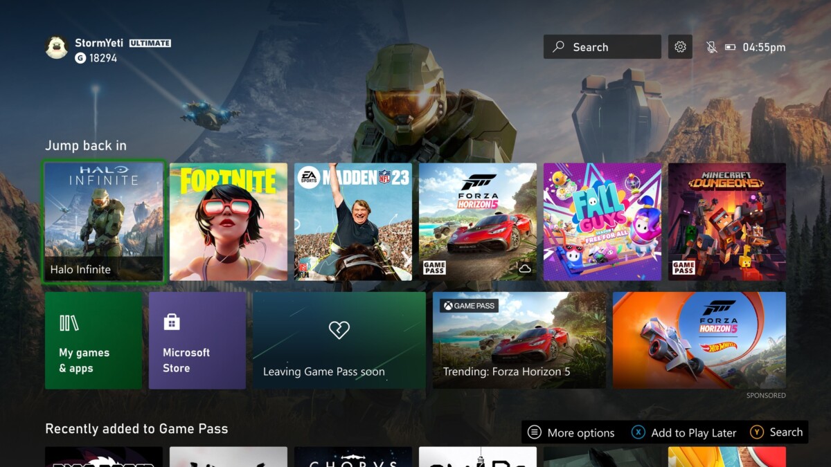 Xbox Interface 2023