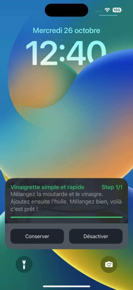 Activités en direct iOS 16 (1)