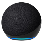 Assistant Echo Dot (5e génération, modèle 2022) avec horloge, Bleu-gris +  Prise connectée WiFi Meross Smart Plug –