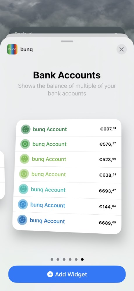 Bunq Widget 2