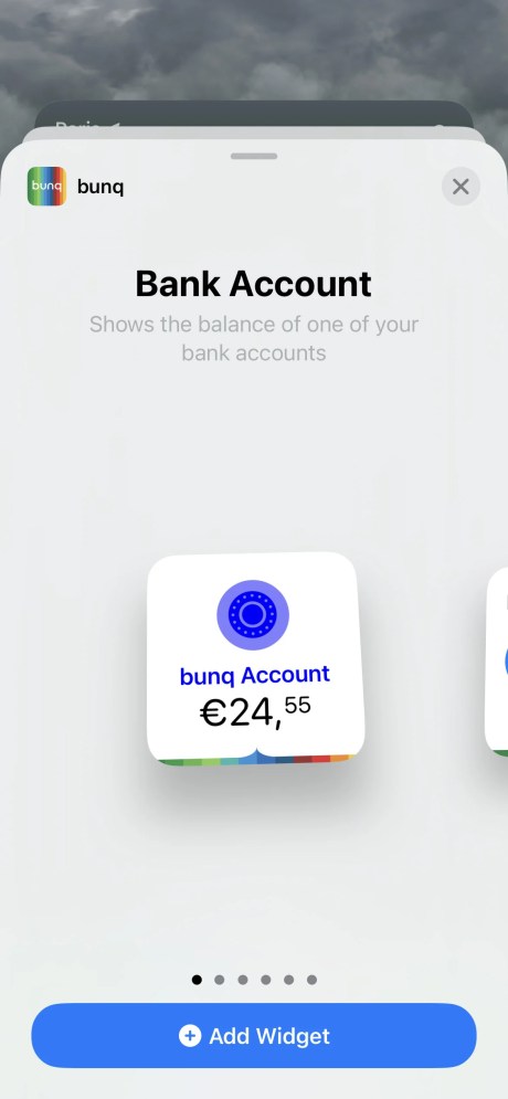 Bunq Widget